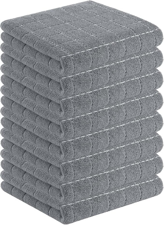 Homaxy 100% Cotton Terry Kitchen Towels, Checkered Designed, Soft and Super by Homaxy