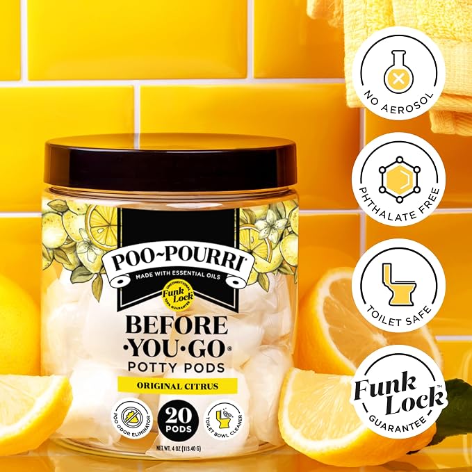 Poo-Pourri Before-You-Go 2-in-1 Toilet Potty Pods, Original Citrus, 20 Ct - Image 5