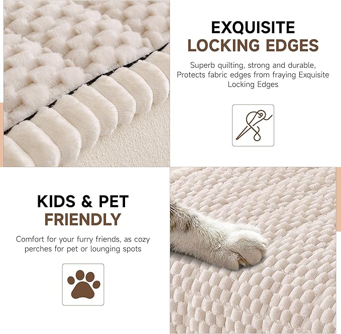OTOB Couch Cover for Dogs Washable All Seasons, Non Slip Fuzzy Pet Couch Covers - Image 4