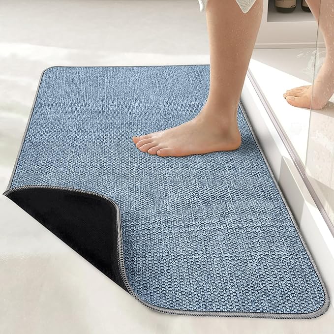 Bath Mat, Ultra Thin Bathroom Runner Rugs, Large Bath Mats by BosapDirect