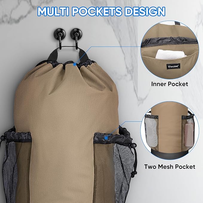 BALEINE 120L Laundry Bag Backpack, 900D Oxford Fabric Large Travel Laundry Bags - Image 3