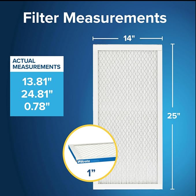 Filtrete 14x25x1 AC Furnace Air Filter, MERV 13, MPR 1900, Premium Allergen - Image 2
