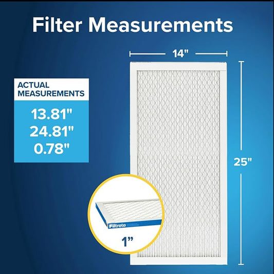 Filtrete 14x25x1 AC Furnace Air Filter, MERV 13, MPR 1900, Premium Allergen - Image 2