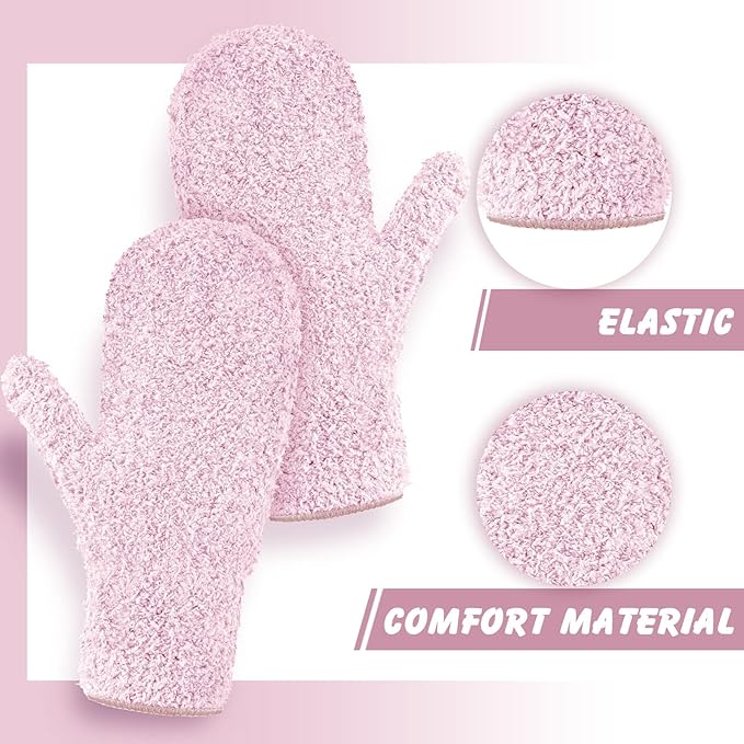 Bencailor 4 Pair Microfiber Dusting Mittens Reusable Women Cleaning Mittens - Image 5