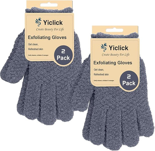 Yiclick Heavy Exfoliating Gloves, Exfoliating Body Scrubber by YiclickCreateBeautyforLife