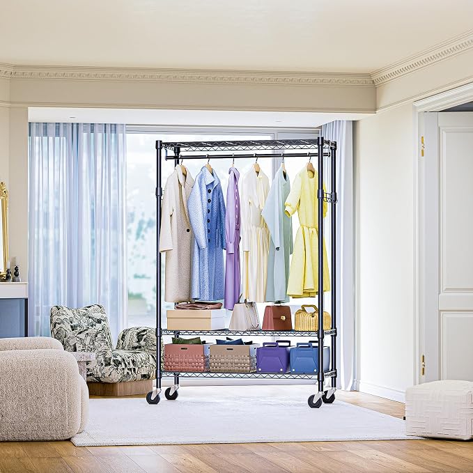 IZEUK Heavy Duty Rolling Garment Rack - Image 5