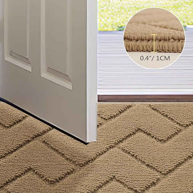 hicorfe Front Door Mat Outside Entrance, Stain and Fade Resistant, Non Slip - Image 4
