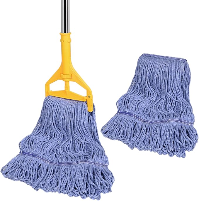 Commercial Mop with Extra Head Replacement, 63Inch Handle Heavy Duty Industrial by HiBaby