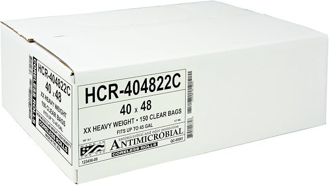 Aluf Plastics High Density Trash Bags, 45 Gallon, 22 Micron, - Image 2