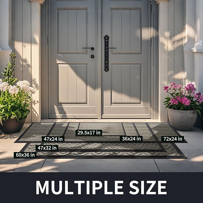Yimobra Large Door Mat Outside Entrance 47x32, Waterproof Heavy Duty Outdoor - Image 2