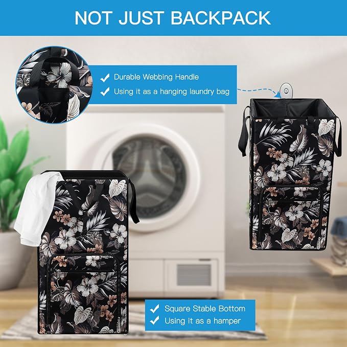 Bukere Laundry Backpack Bag for College Students Dorm Room Essentials, Extra - Image 4