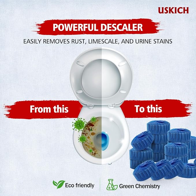 USKICH 40 Pack Toilet Bowl Cleaner Tablets, Long-Lasting Household Toilet - Image 4