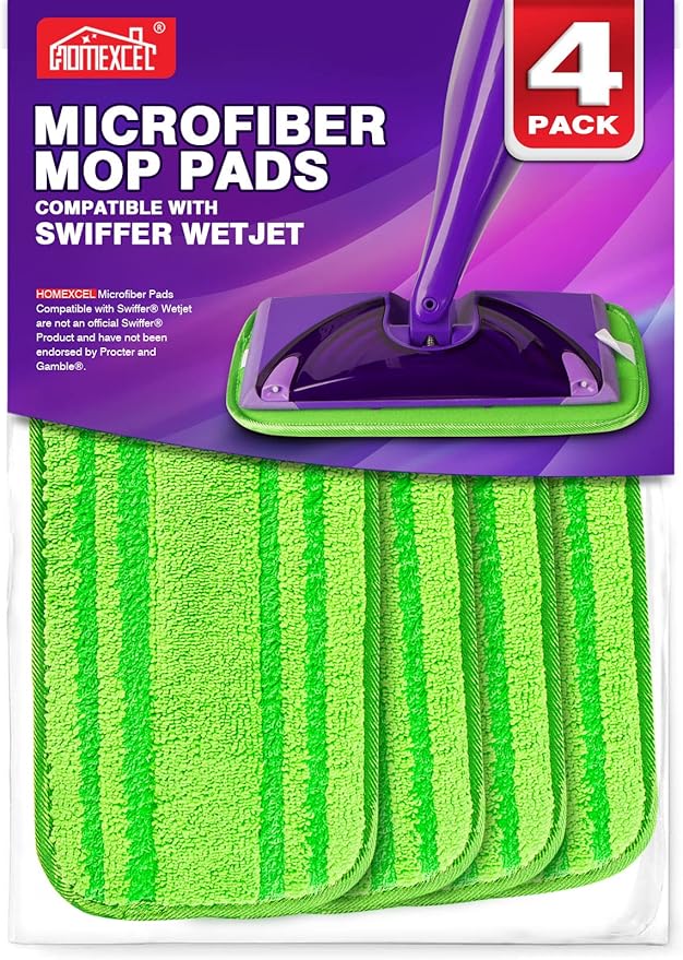 HOMEXCEL Microfiber Mop Pads Compatible by HOMEXCEL