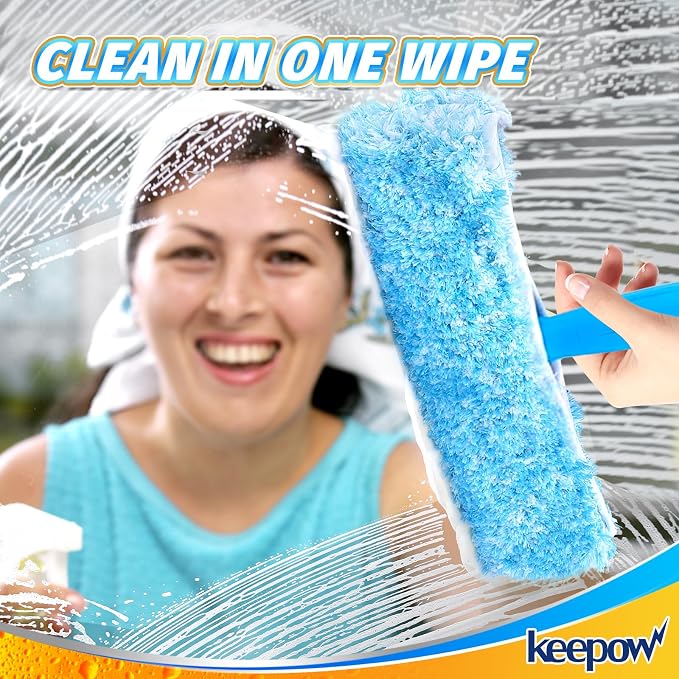 KEEPOW 10" Microfiber Window Scrubber Refill Replacement Compatible - Image 7