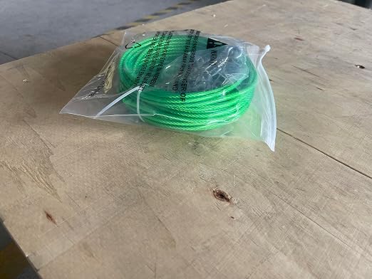 M6 Turnbuckles for Cables Wire, 3/16" Green PVC Coated Wire Rope Kit - Image 11