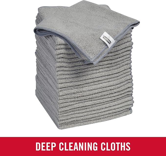Rubbermaid All Purpose Microfiber Cleaning Cloth Towels, 50 Pack, Non-Scratch - Image 2