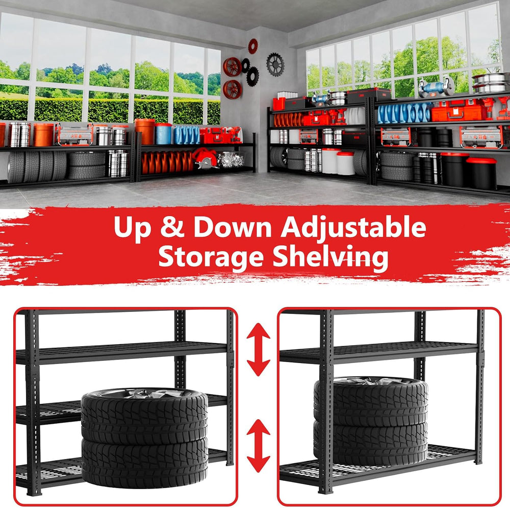 Storage Shelves, Garage Shelving Heavy Duty 2640LBS Capacity, 60"L x 24&...