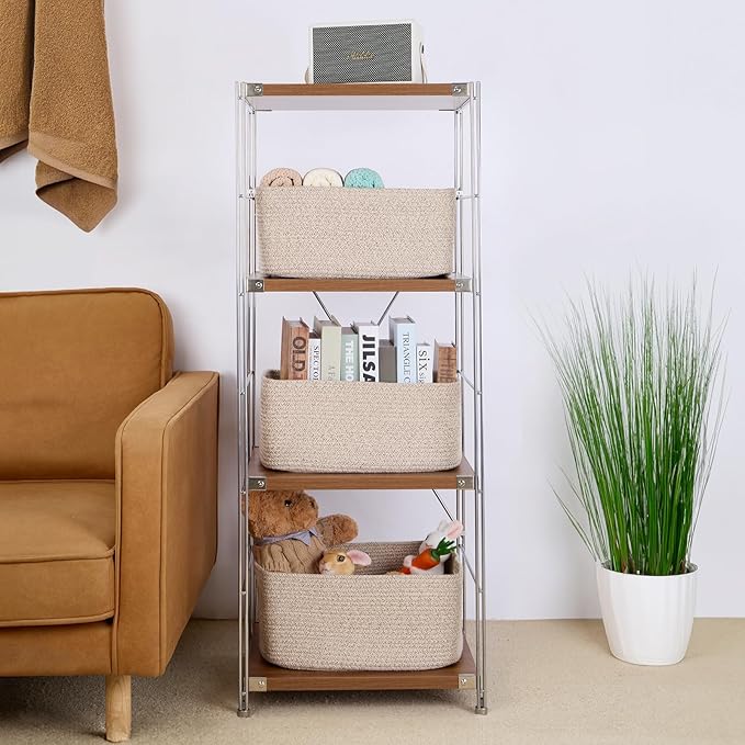 Large Storage Baskets for Shelves, Closet Organizers Bins for Clothes Blanket - Image 4