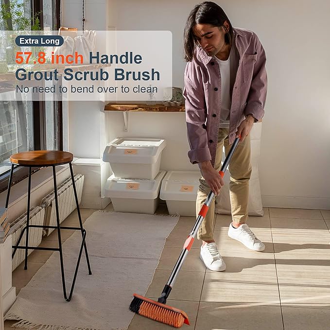 2 in 1 Floor Scrub Brush Grout Brush - Image 8