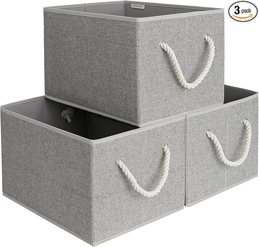 StorageWorks Storage Baskets for Shelves, Foldable Fabric Closet Storage Bins by StorageWorks