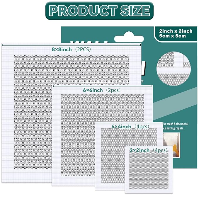 Drywall Patch Kit, 2/4/6/8 inch Self Adhesive Fiberglass Wall Hole Patch Kit - Image 5