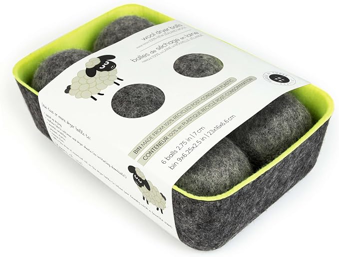 Three by Three Seattle Felt·Like·it!™ Wool Dryer Balls + Storage Bin: Reduce - Image 4