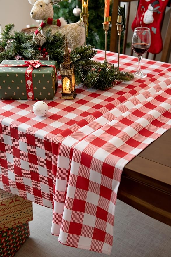 Waterproof Checkered Tablecloth Fabric - Image 9