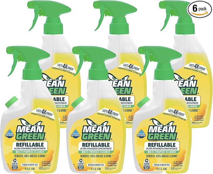 Mean Green Refillable Ultra Powered CONCENTRATE Multi-Purpose Cleaner, Citrus & by MeanGreen