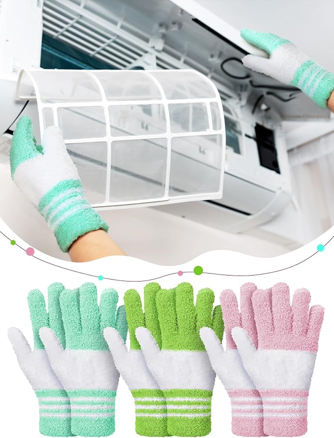 Patelai 3 Pairs Microfiber Plant Dusting Gloves Leaf Cleaning Gloves - Image 4