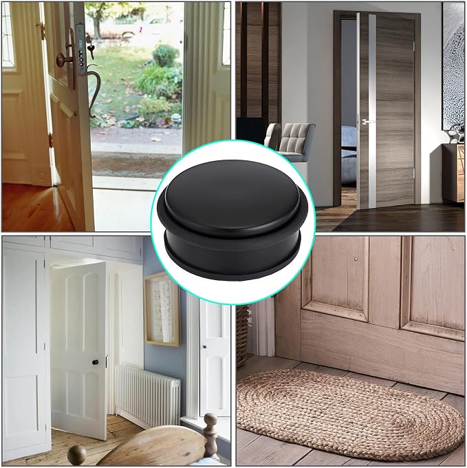 Sumnacon 2Pcs Heavy Duty Door Stoppers No Drill, Sturdy Stainless Steel Floor - Image 7