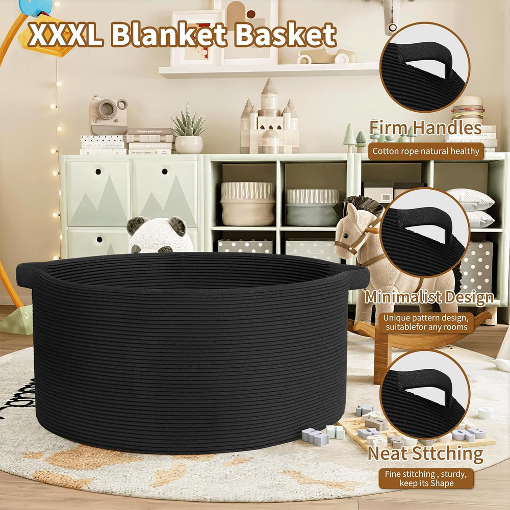 125L Extra Large Blanket Basket, 25" x 16"
