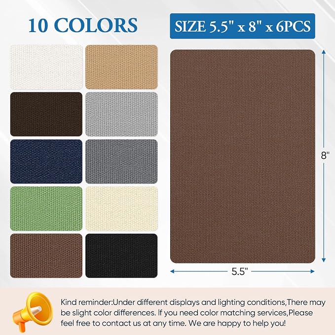 Canvas Patch 5.5 x 8 Inches 6Pcs Self-Adhesive Waterproof Canvas Patch Kit - Image 3