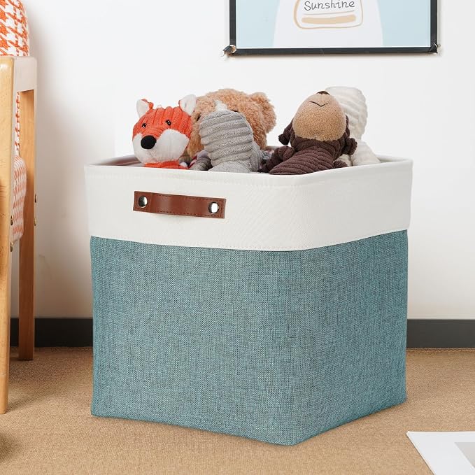 DULLEMELO Storage Bins, 4 Pack Of 13x13x13 Decorative Storage Cube Bins Suit - Image 6