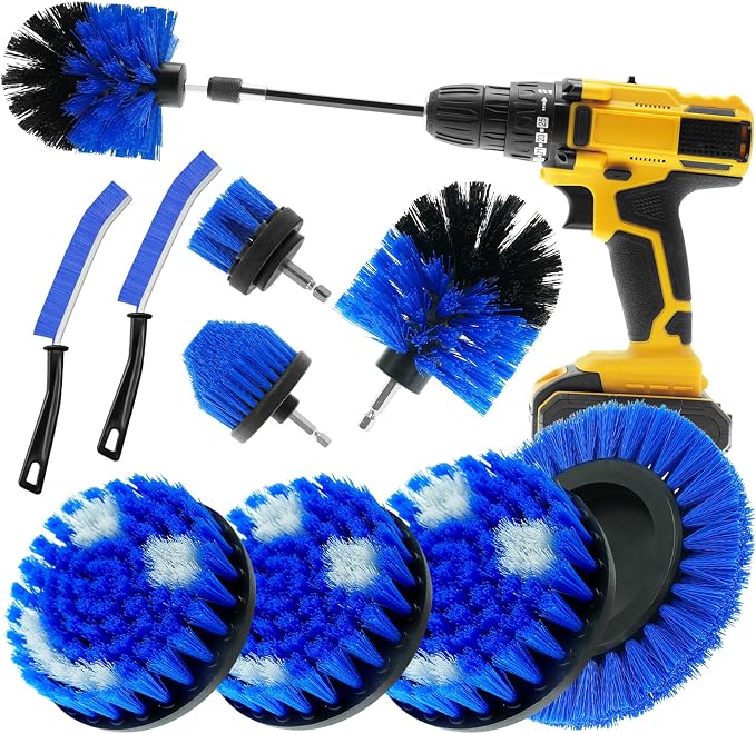 10 Pack Drill Brush Attachment Set, Drill Scrubber Brush Kit, Drill Cleaning by Unknown
