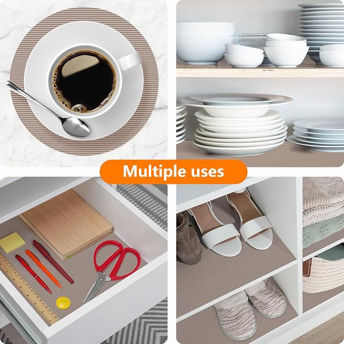 Shelf Liners for Kitchen Cabinets Drawer Liner Non Adhesive Cupboard Mat EVA - Image 2