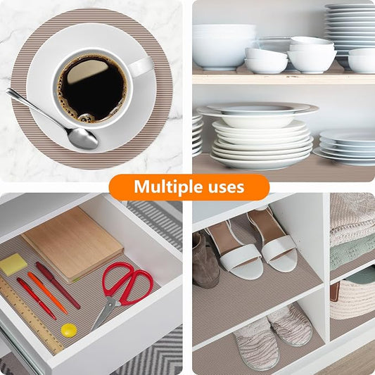 Shelf Liners for Kitchen Cabinets Drawer Liner Non Adhesive Cupboard Mat EVA - Image 2