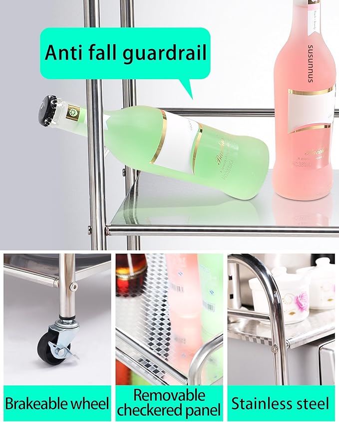 susunnus Stainless Steel Cart - Image 5