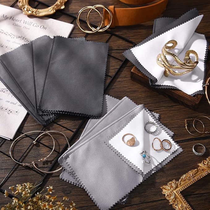 Breling 20 Pcs Silver Jewelry Polishing Cloths 6 x 8 inches Jewelry Cleaning - Image 7