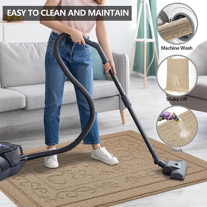 FONEYI Indoor Door Mat 20" x 32", Dirt Trapper Door Mats Non-Slip Entryway Rugs - Image 5