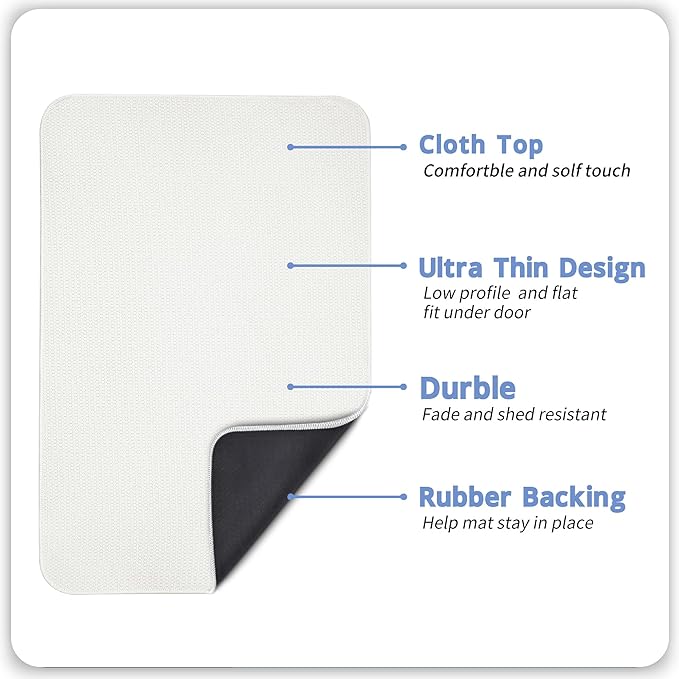 Bath Mat, Ultra Thin Bathroom Rugs, Rubber Bath Mats - Image 2