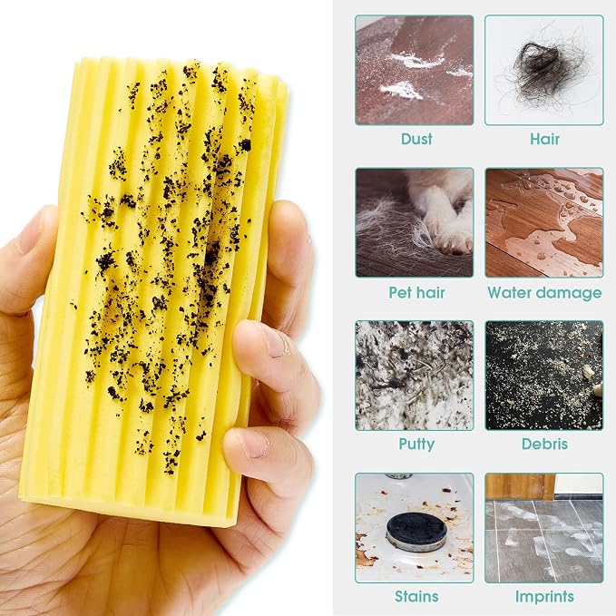 4 Pack Damp Dusting Sponge Duster, Reusable Household Cleaning Sponge Tool - Image 3