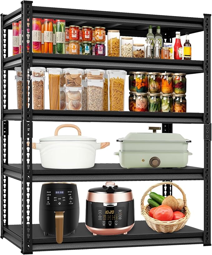 Adjustable Garage Storage Shelves, Metal Industrial Utility Shelf - Image 4