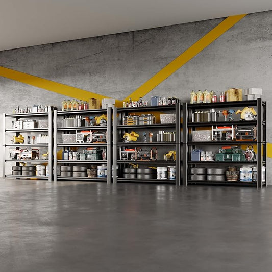 47.8" W Heavy Duty Garage Shelving 3000LBS Storage Shelves, Adjustable 5-Tier by WOZBUD