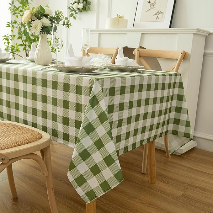 Waterproof Plaid Tablecloth Fabric - Image 3