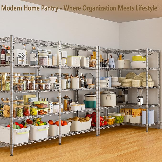 Himimi Storage Shelves-5 Tier Heavy Duty Wire Shelving Unit - Image 5
