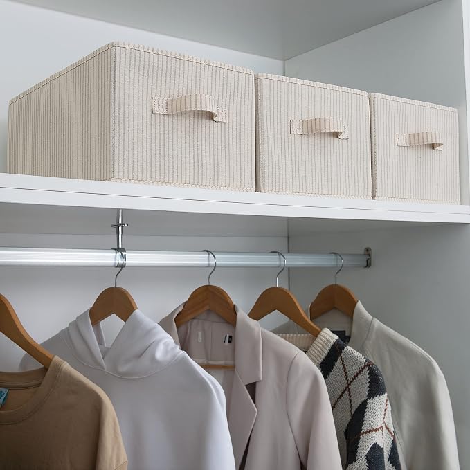 StorageWorks Storage Baskets for Shelves, Foldable Fabric Closet Storage Bins - Image 4