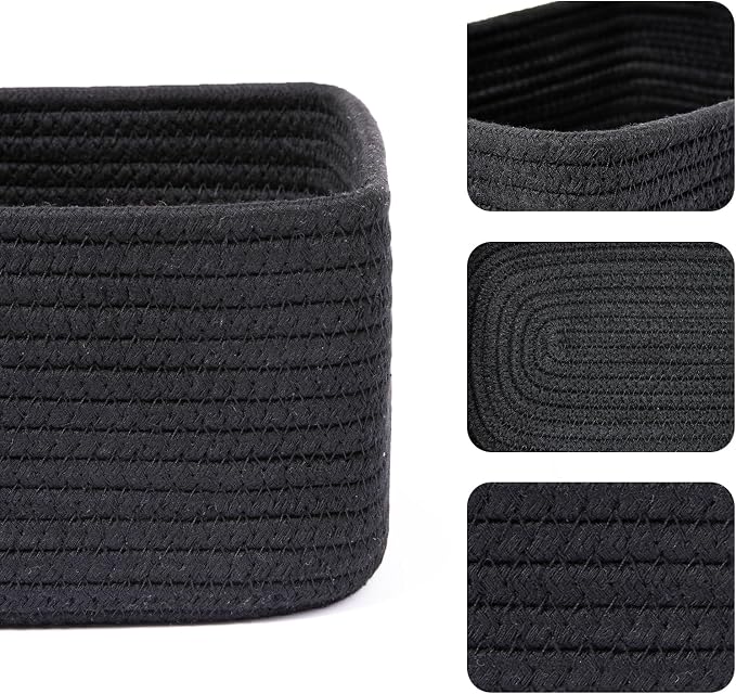 Small Storage Baskets for Organizing | Closet Organizer Bins | Shelf Toy Basket - Image 2