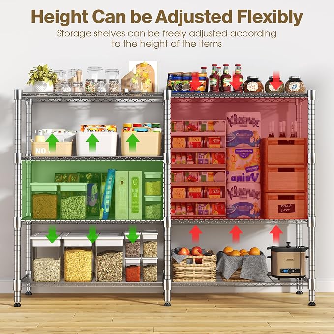 Himimi 4-Tier Adjustable Metal Shelving - Image 7