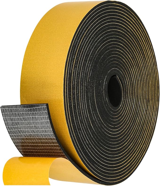 26Feet Weather Stripping Seal for Door Window, High Density Foam Tape, by Amzjjle