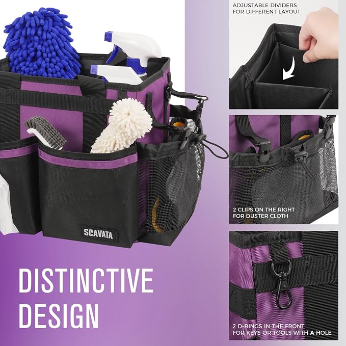 Compact Wearable Cleaning Caddy, Small Cleaning Caddy Supplies Organizer - Image 3